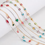 Crystal Glass Bead Copper Chain Jewelry Making DIY Bohamian Accessories
