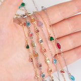 Crystal Glass Bead Copper Chain Jewelry Making DIY Bohamian Accessories