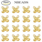 50PC Transparent Glass Beads Light Khaki 12x9.5mm DIY Jewelry Making