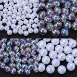 Transparent Milk White AB Acrylic Beads 6-12mm for Jewelry Making