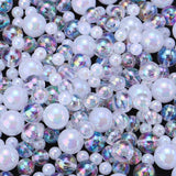 Transparent Milk White AB Acrylic Beads 6-12mm for Jewelry Making