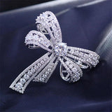 Tassel Pearl Zircon Bowknot Brooch Pin for Year Gift