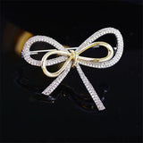 Tassel Pearl Zircon Bowknot Brooch Pin for Year Gift
