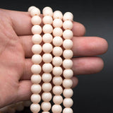 50pcs 8mm Beige Glass Beads for DIY Jewelry Making (GM-037-4)