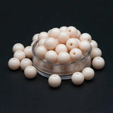 50pcs 8mm Beige Glass Beads for DIY Jewelry Making (GM-037-4)