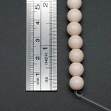 50pcs 8mm Beige Glass Beads for DIY Jewelry Making (GM-037-4)