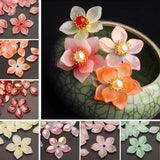 20-40pcs 13x19mm Glass Bead Pendants for DIY Earrings Wedding Jewelry