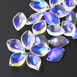 20-40pcs 13x19mm Glass Bead Pendants for DIY Earrings Wedding Jewelry