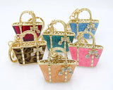 Rhinestone Key Chain Set Handbag Car Keychain
