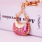 Rhinestone Key Chain Set Handbag Car Keychain