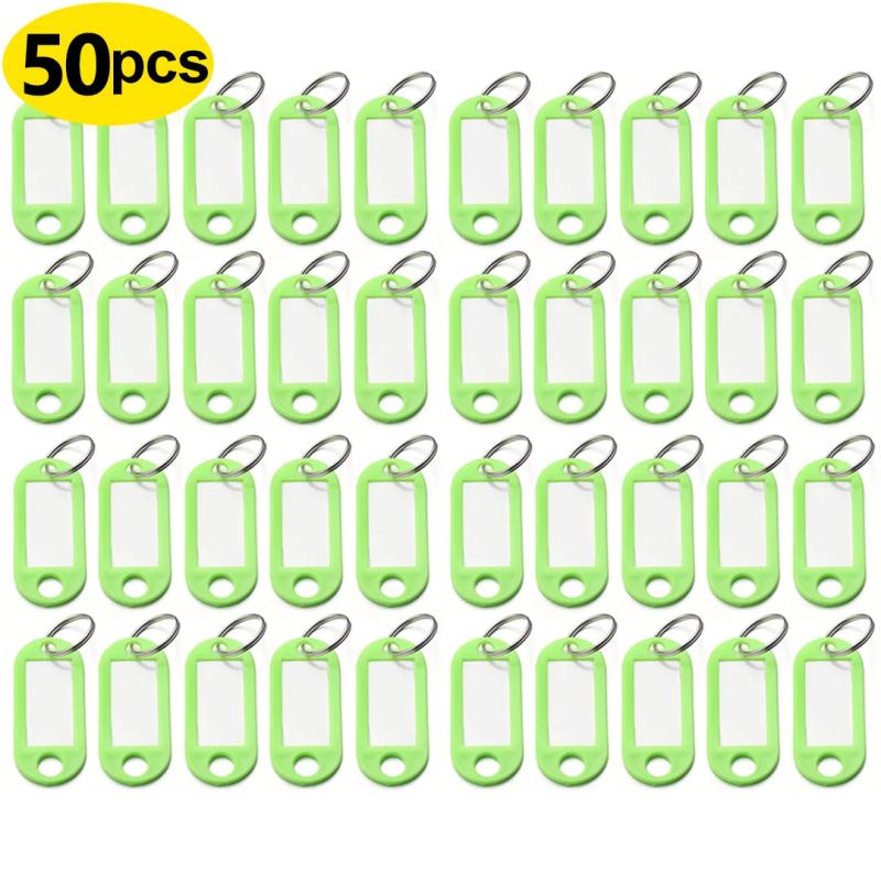 Plastic Custom Split Ring ID Key Tags Labels Key Chains Key Rings