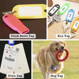 Plastic Custom Split Ring ID Key Tags Labels Key Chains Key Rings