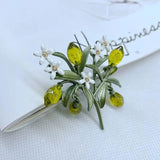 Elegance Lemon Brooches Flower Leaf Fruit Orange Blossom Corsage