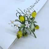 Elegance Lemon Brooches Flower Leaf Fruit Orange Blossom Corsage
