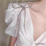 Punk Zircon Bowknot Brooch for Women
