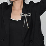 Punk Zircon Bowknot Brooch for Women