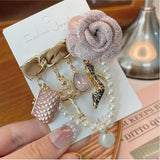 Camellia Brooch for Women CC Brooch Gift for Girl Accessory For Jewelry