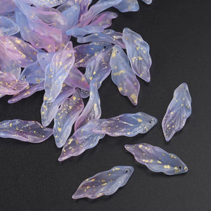 20-40pcs DIY Flower Petal Pendants Charms Czech Glass Loose Beads