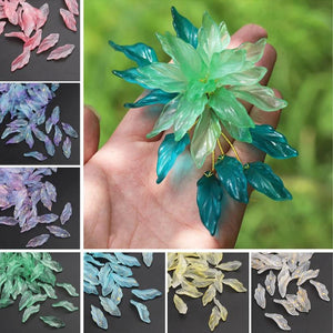 20-40pcs DIY Flower Petal Pendants Charms Czech Glass Loose Beads