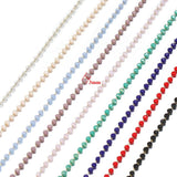 1 Meter Stainless Steel Glass Beaded Chain 3mm for DIY Jewelry