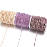 1 Meter Stainless Steel Glass Beaded Chain 3mm for DIY Jewelry