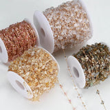 1m Irregular Stone Chain Clear Crystal Necklace Chains Glass Beads