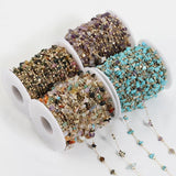 1m Irregular Stone Chain Clear Crystal Necklace Chains Glass Beads
