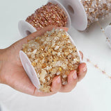 1m Irregular Stone Chain Clear Crystal Necklace Chains Glass Beads