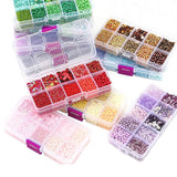 10 Grid Charm Crystal Glass Seed Beads Set For Jewelry Making