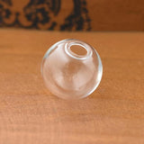 5Pc 8-25mm Hollow Glass Ball with Hole DIY Glass Charms