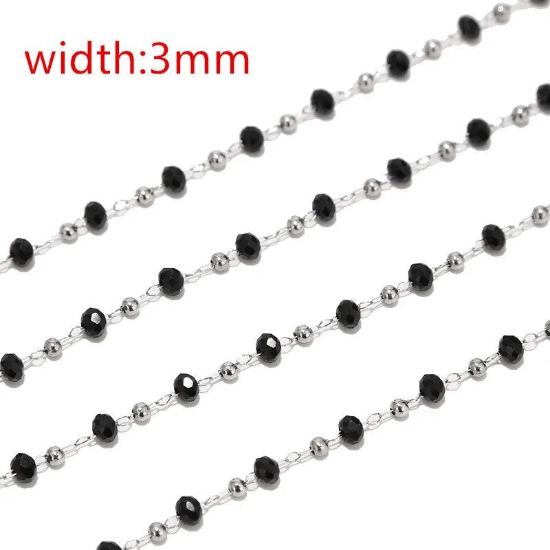 3MM Stainless Steel Beaded Necklace Chain Bulk