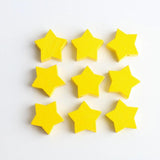 10Pcs Yellow Pentagram Wood Beads DIY Kids Charm Toy Accessories