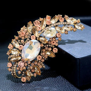 Large Rhinestone Crystal Brooch for Women