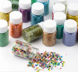 3000pcs Small 2MM Czech Crystal Glass Seed Beads Mix for Kids DIY Jewelry Making