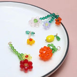 6pcs DIY Jewelry Summer Glass Crystal Beads Earrings Charms