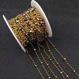 1 Meter Bead Chains with Glass Crystal