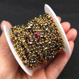 1 Meter Bead Chains with Glass Crystal