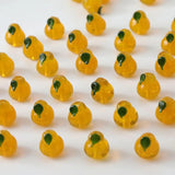 6PCS Glaze Glass Pear Beads Jewelry Making Supplies