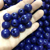 50Pcs/Set Royal Wooden Beads Round Balls for DIY Jewelry Making