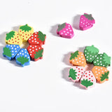 50Pcs Wood Strawberry Beads for DIY Jewelry Making Supplies