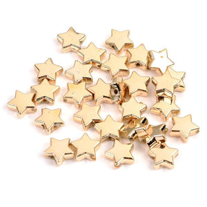 50pcs 11mm Colorful Star Acrylic Spacer Beads for DIY Jewelry Making
