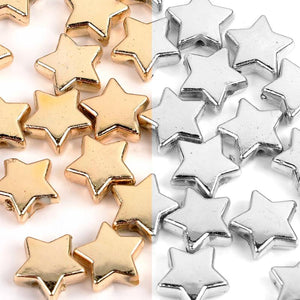 50pcs 11mm Colorful Star Acrylic Spacer Beads for DIY Jewelry Making