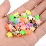 50pcs 11mm Colorful Star Acrylic Spacer Beads for DIY Jewelry Making
