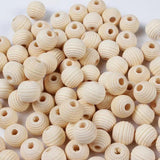 20/100Pcs Wooden Round Spacer Beads DIY Jewelry Making Eco-Friendly Natural Wood