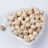 20/100Pcs Wooden Round Spacer Beads DIY Jewelry Making Eco-Friendly Natural Wood