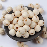 20/100Pcs Wooden Round Spacer Beads DIY Jewelry Making Eco-Friendly Natural Wood