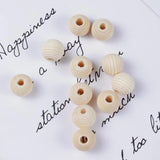 20/100Pcs Wooden Round Spacer Beads DIY Jewelry Making Eco-Friendly Natural Wood
