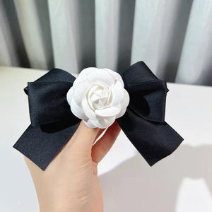 Fabric Camellia Flower Brooch Cloth Art Bow Tie Jewelry
