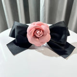 Fabric Camellia Flower Brooch Cloth Art Bow Tie Jewelry