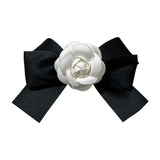 Fabric Camellia Flower Brooch Cloth Art Bow Tie Jewelry